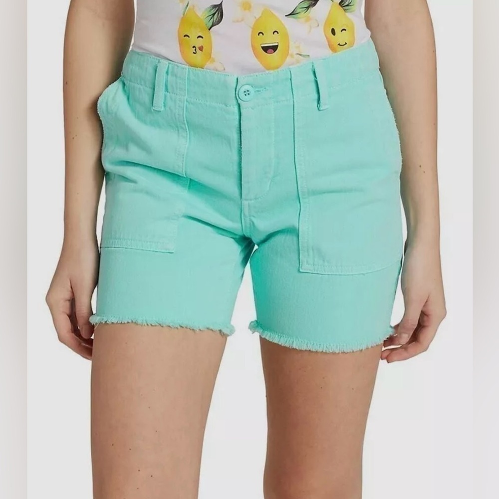 Le Superbe Women's Blue 100% Cotton Beach Crawler Cutoff Jean Shorts Size 6 NWT - Picture 3 of 12